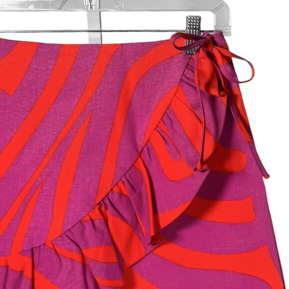 Anthropologie Corey Lynn Calter Shorts Ruffle Front Printed Summer Skort Size S - Picture 4 of 9